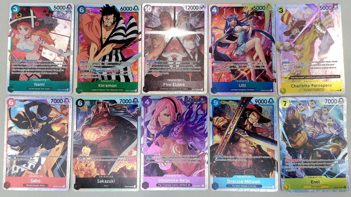 One Piece 10x English Super Rare Bundle