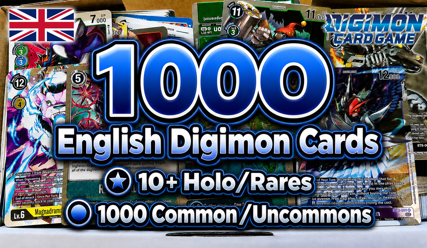 Digimon Bulk - 1000+ English Cards