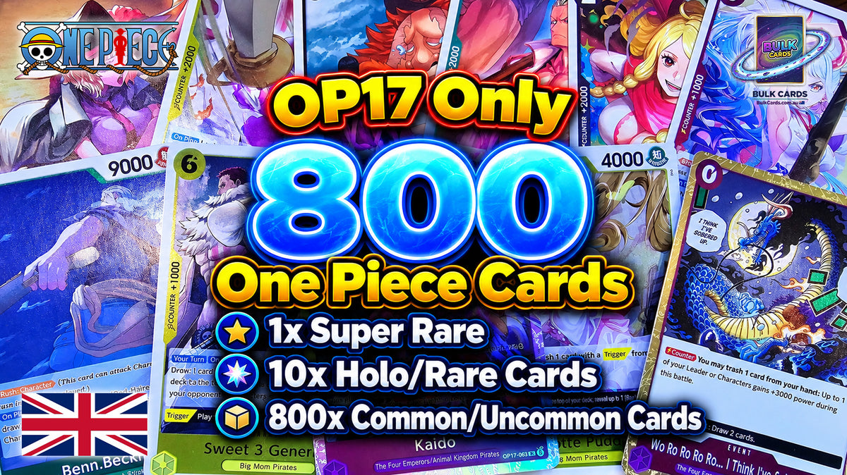 One Piece Bulk OP17 Only - 800 English Cards (1x SR 10x Rare)